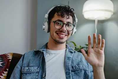 Research participant on a video call